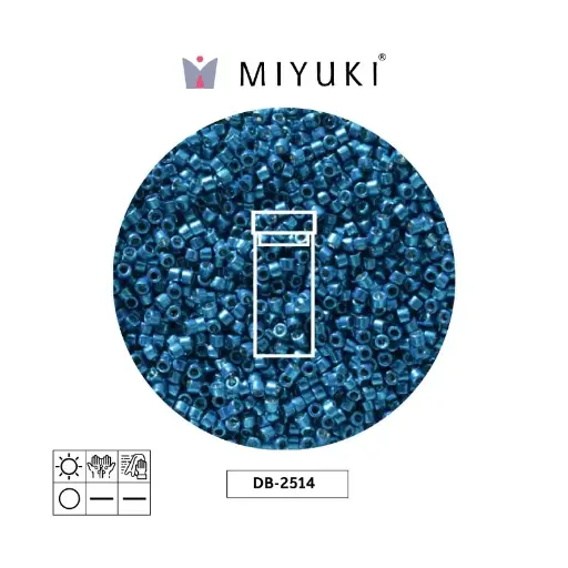 [14096] Miyuki delica 11/0 DB2514 duracoat galvanized dark carpi blue x 3g