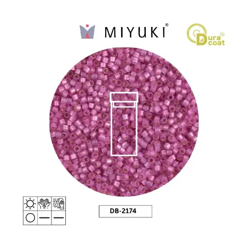 [24664] Miyuki delica 11/0 DB2174 duracoat silver pink x 3g