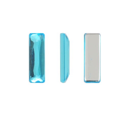 [10060] Acrilico K1024 baggete plano 5x15mm aquamarine 25 x und