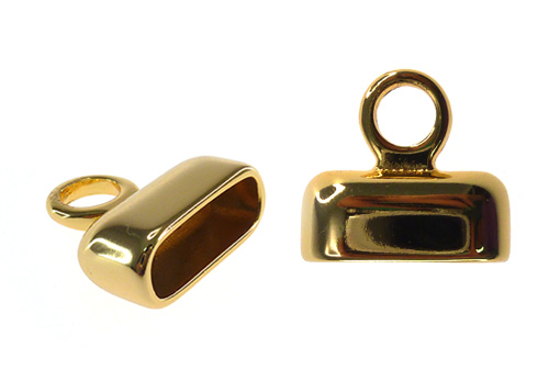 [11195] Terminal liso kumihimo B1962 21x23mm/oro x und