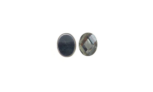 [11634] Acrilico K1029 oval plano 8x10mm black diamond 19 x un