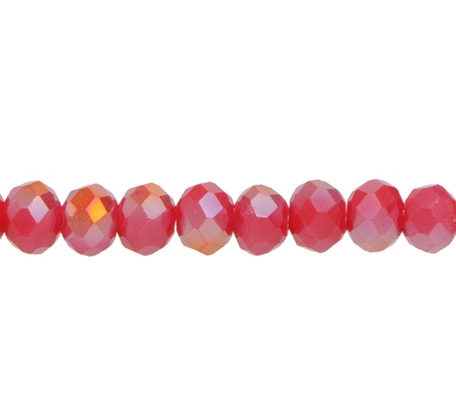 [12635] Murano rondela facetada 4mm dark coral 82AB x 145und