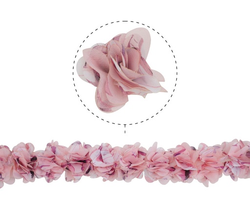 [13847] Flor organza 5cm lila x 1yd (26pcs x yd)