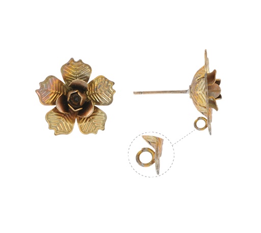 [13984] Aretes flor BW00237 17mm/R x par