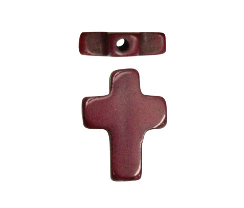 [14406] Cruz resina AHB-5982 12x16mm vinotinto x und