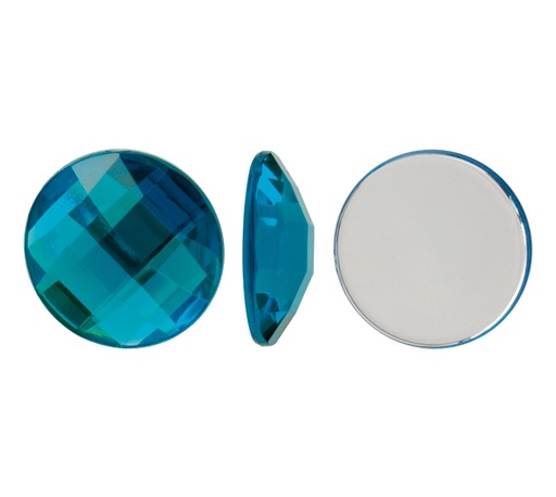 [14804] Acrilico K1021 redondo plano 8mm blue zircon 39 x und