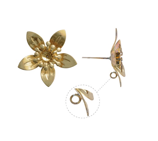 [17376] Aretes flor BW00228 23mm/R x par