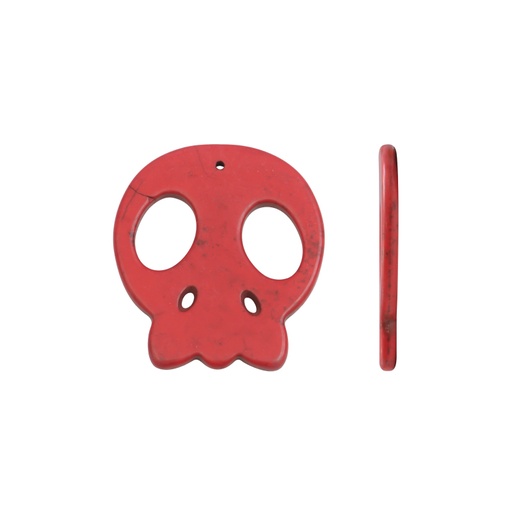 [17194] Calavera roja fosil 55x50mm x und