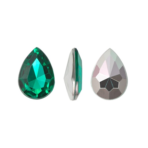 [29917] Acrilico K1017 gota con cono 7x10mm emerald 6 x und