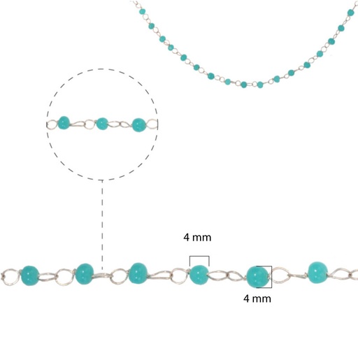 [19715] Cadena/SP redonda 26227 turquesa 030 x 203cm