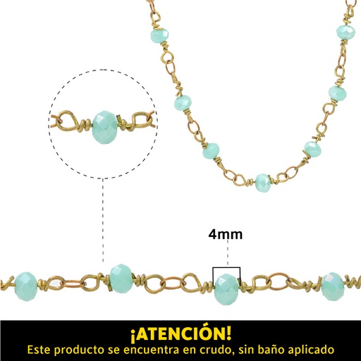 [30072] Cadena rondela 4mm C095AB menta AB /R x metro