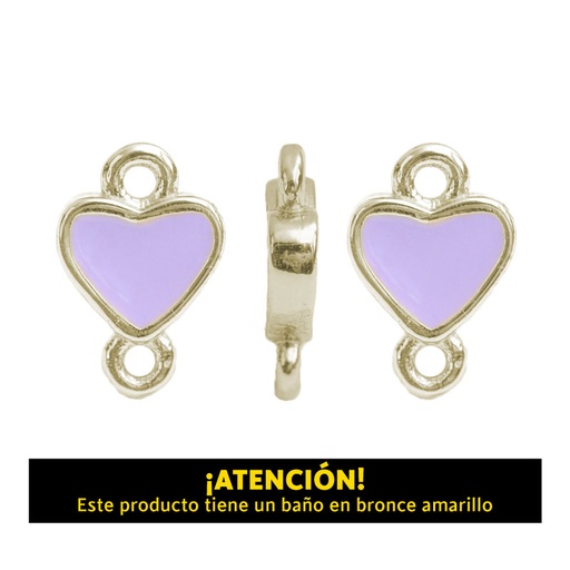 [20430] Dije corazon 2 argolla 10mm x 6mm purpura x 4 unds