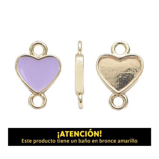 [20316] Dije corazon 2 argolla 17mm x 11mm purpura x par