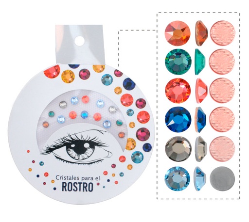 [16812] Cristales para el rostro sw fucshia MHF SS20 x paq