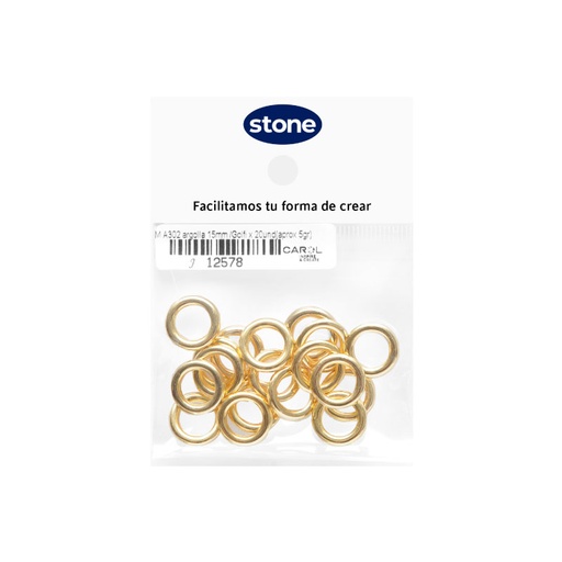 [12578] Plastimetal A302 argolla 15mm /Golfi x 20und(aprox 5gr)