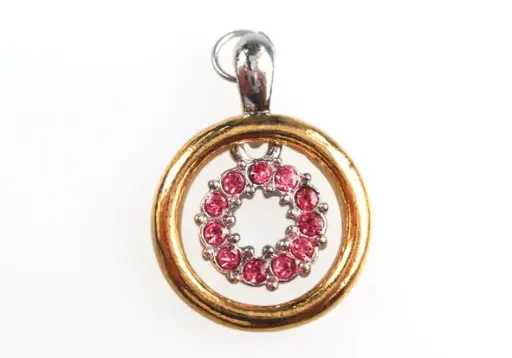 [01037] Charm medalla SJ186 rose x und