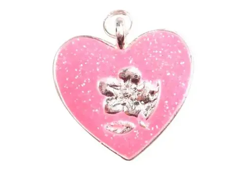 [01186] Charm corazon HS03006 pink x und