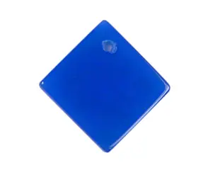 [01936] Pendiente cuad.plano 20x20 agata azul x und