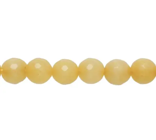 [01991] Sarta redonda facetada 8mm yellow agate x 48 unds