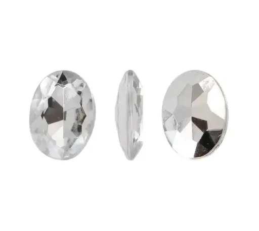 [03683] Acrilico K1022 oval con cono 6x8mm crystal 02 x und