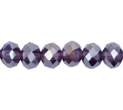 [04575] Murano rondela facetada 8mm violet 20AB x aprox 72unds