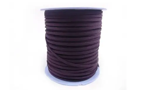 [04935] Cuero plano gamuzado 3mm 14124 Purpura Rollo x 100Yd