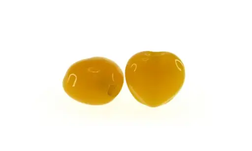 [05528] Vidrio hindu 3297 corazon 10mm amarillo 90 x und