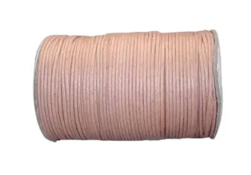 [05885] Cordon encerado 2mm natural rollo x 100m