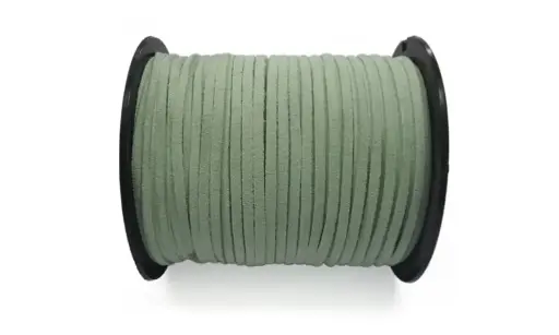 [06287] Cuero plano gamuzado 3mm 14172 Verde Claro Rollox100 Yarda