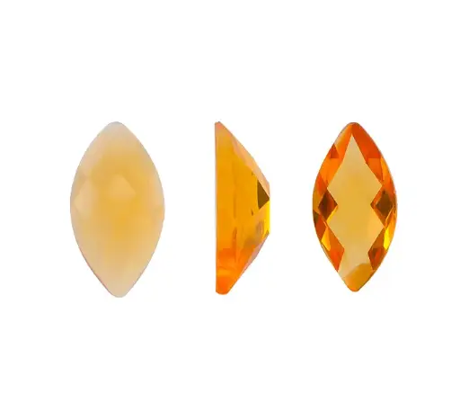 [06542] Acrilico oval plana sin foil 6x12mm topaz #6 x und