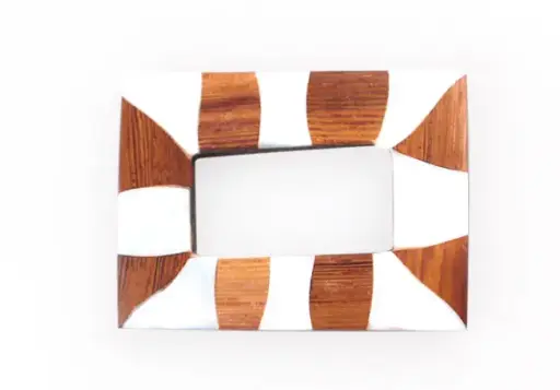 [07251] shell/wood rectangular 30x40mm x und