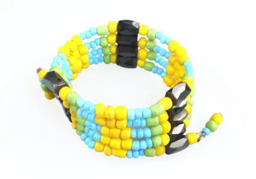 [07261] Magnetic strand amarillo y azul largo 61cm x und