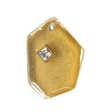 [07506] Pendiente AC goldpaper 33x23x10mm x und