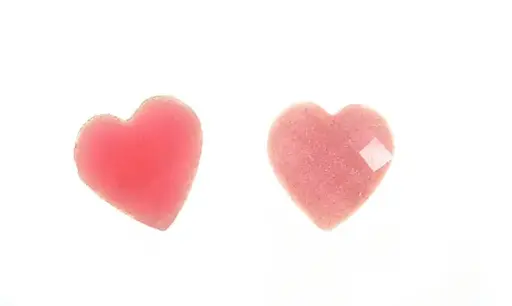 [07894] Acrilico corazon 10mm rosado 12 x und