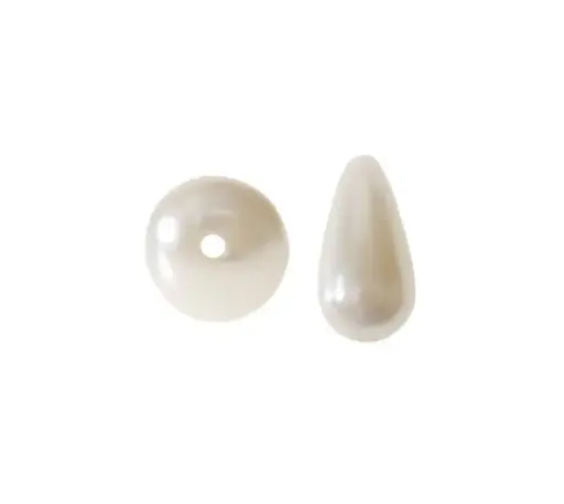 [08870] Perla sintetica gota 7x13mm milk white x und