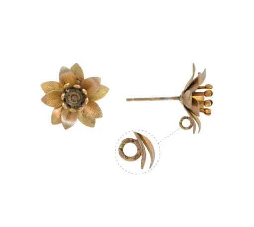 [09027] Aretes flor BW00263 15mm/R x par