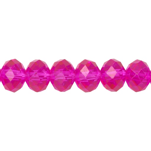 [03879] Murano rondela facetada 8mm fuchsia A30 x 72unds