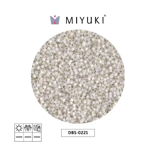 [05619] Miyuki delica 15/0 DBS0221 gilt lined white opal x 50g