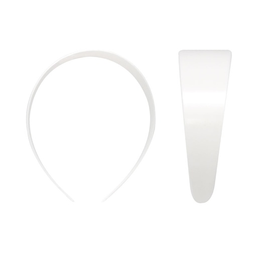 [02066] Diadema plastica blanca 4.7cm x und