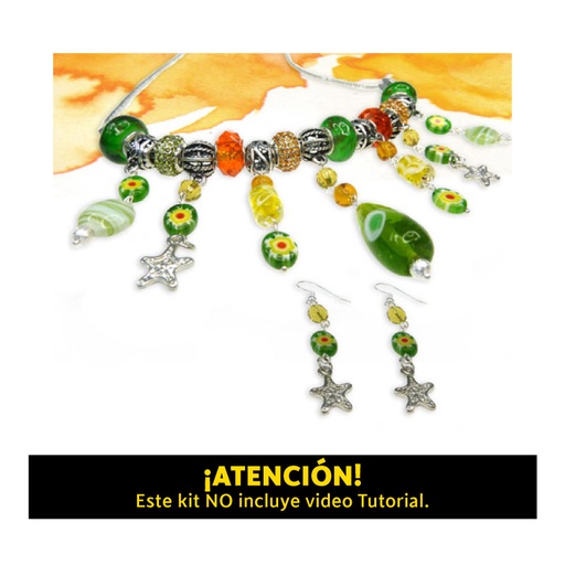 [04002] Kit collar pandoras y murrina verde x und