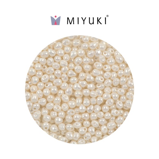 [00267] Miyuki drop beads 3.4mm DP0421D opaque cream luster x 250g