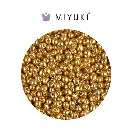 [09047] Miyuki drop beads 3.4mm DP4202 galvanized gold duracoat x 500g