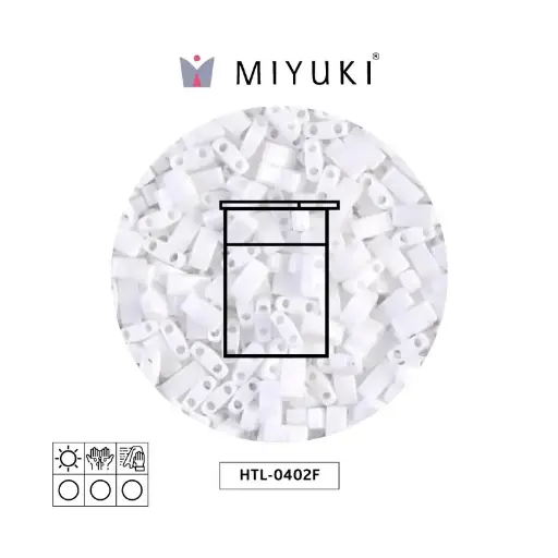 [01124] Miyuki tila 5x5x1.9mm TL0402F matte white x 10g