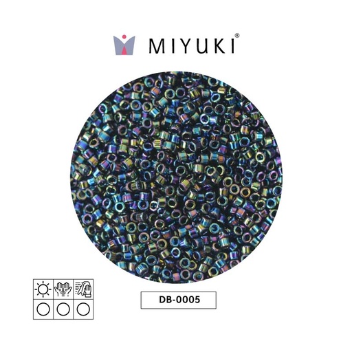 [03692] Miyuki delica 11/0 DB0005 black AB x 50g