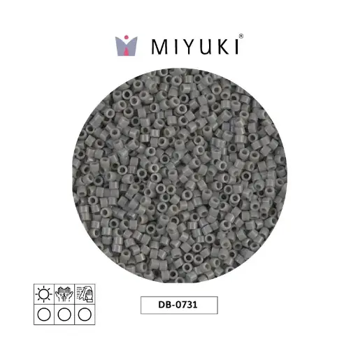 [07951] Miyuki delica 11/0 DB0731 opaque grey x 50g