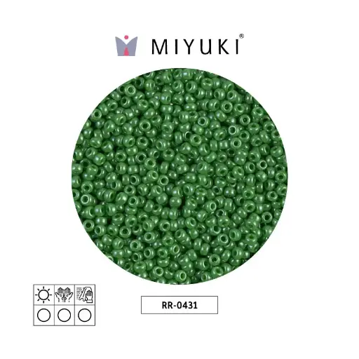 [05280] Mostacilla Miyuki rocalla 11/0 RR0431 opaque jade green luster x 250g