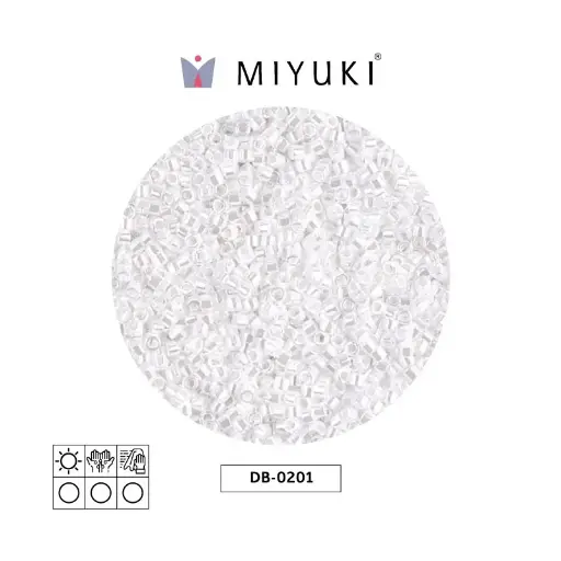 [04360] Miyuki delica 11/0 DB0201 white pearl x 50gr