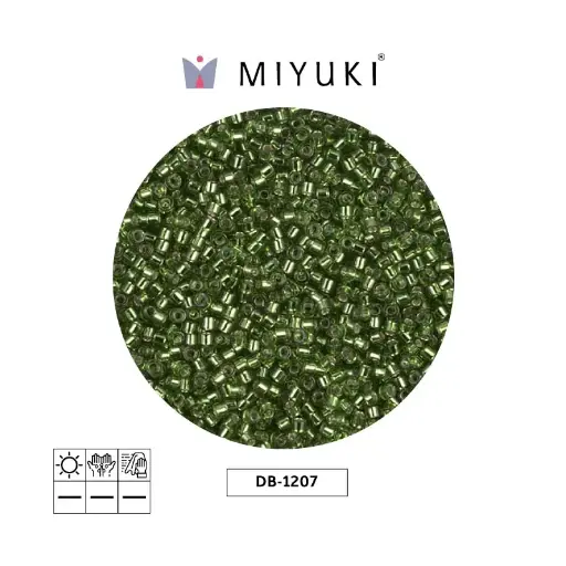 [07804] Miyuki delica 11/0 DB1207 silver lined olive x 50g