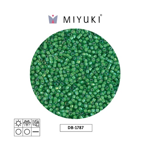 [08091] Miyuki delica 11/0 DB1787 white ld green AB x 50g