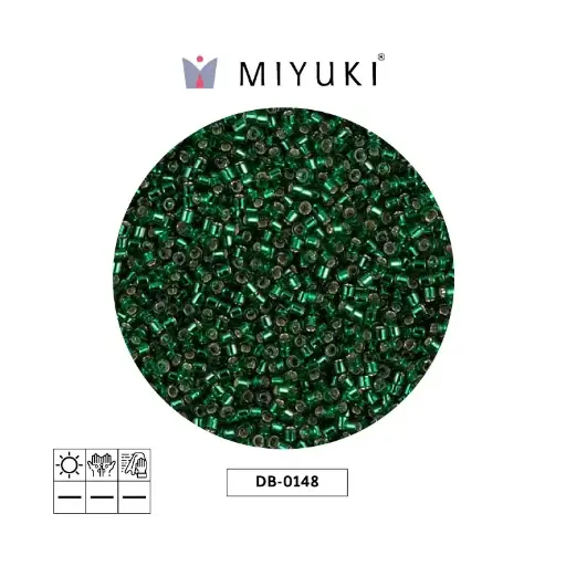 [07019] Miyuki delica 11/0 DB0148 silver lined green x 50g